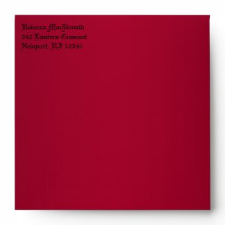 Gothic Red and Black Envelope for 5.25