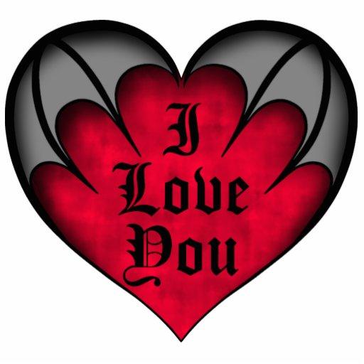 Gothic red heart Valentine's day magnet Cut Out | Zazzle