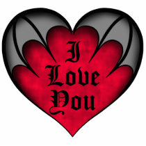 Gothic red heart Valentine's day magnet Cut Out