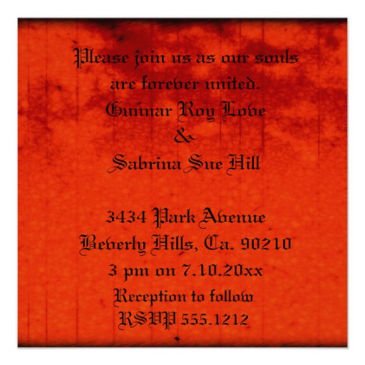 Gothic Romance Victorian Chandelier Wedding Personalized Invites