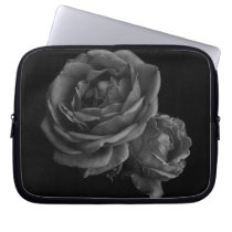 Gothic Romantic Black Roses Computer Sleeve
