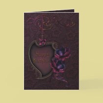 Gothic Rose Birthday cards