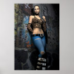 Gothic Rose (Blue) posters