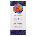 Gothic Rose Damask Wedding Program Rack Cards