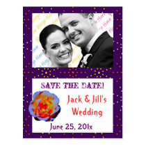 Gothic Rose Dotty Save the Date postcards