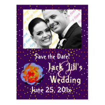 Gothic Rose Dotty Save the Date postcards