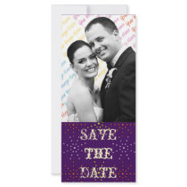 Gothic Rose Dotty Save the Date Full Color Rack Card