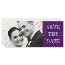 Gothic Rose Dotty Save the Date Customized Rack Card