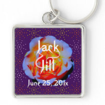 Gothic Rose Dotty  Wedding keychain