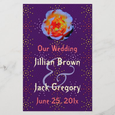 Gothic Rose Dotty Wedding Program flyer by jan4insight