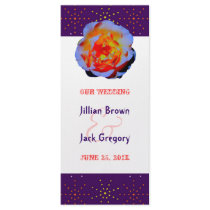 Gothic Rose Dotty Wedding Program Personalized Rack Card