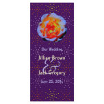 Gothic Rose Dotty Wedding Program Rack Card Template