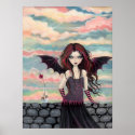 Gothic Rose Fantasy Vampire Fairy Poster print