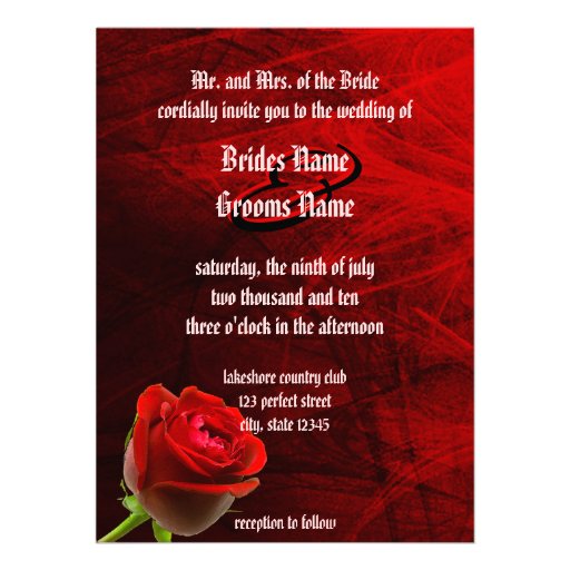 Gothic Rose Invitation