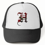 Gothic Rose Monogram H hats