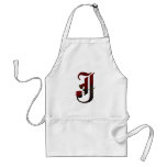 Gothic Rose Monogram J aprons