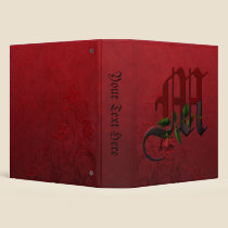 Gothic Rose Monogram M binders