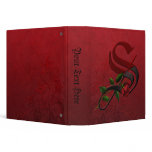 Gothic Rose Monogram S Vinyl Binders