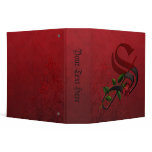 Gothic Rose Monogram S Vinyl Binder