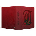 Gothic Rose Monogram T Binder