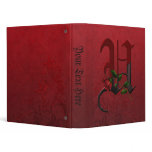 Gothic Rose Monogram U 3 Ring Binders