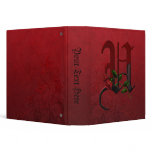 Gothic Rose Monogram U 3 Ring Binders