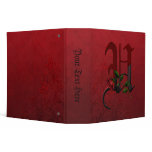 Gothic Rose Monogram U 3 Ring Binders