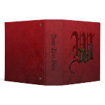 Gothic Rose Monogram W Vinyl Binders