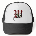 Gothic Rose Monogram W hats