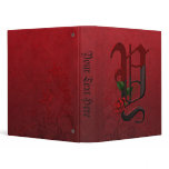 Gothic Rose Monogram Y Vinyl Binders