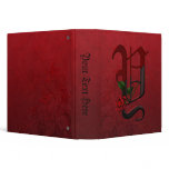 Gothic Rose Monogram Y Vinyl Binder