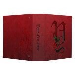 Gothic Rose Monogram Y 3 Ring Binders