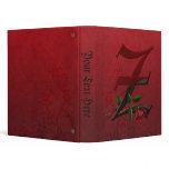 Gothic Rose Monogram Z Vinyl Binders