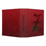 Gothic Rose Monogram Z Vinyl Binders