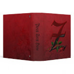 Gothic Rose Monogram Z Vinyl Binders