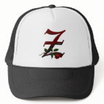 Gothic Rose Monogram Z hats