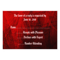Gothic Rose RSVP Cards Custom Announcement