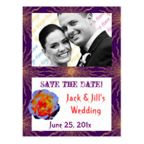 Gothic Rose Sunstar Save the Date postcards