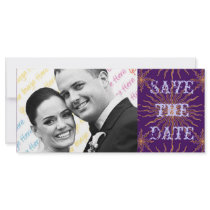 Gothic Rose Sunstar Save the Date Customized Rack Card