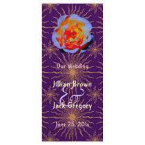 Gothic Rose Sunstar  Wedding Program Personalized Rack Card