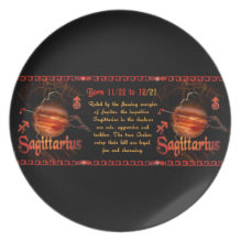 Gothic Sagittarius zodiac astrology by Valxart.com Dinner Plate