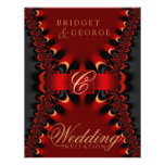 Gothic Satin Red+Black Wedding Invitation