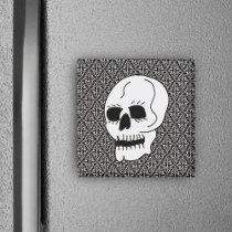 Gothic Scroll and Skull magnets