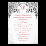 Gothic Scroll Monogram Wedding Invitation invitations