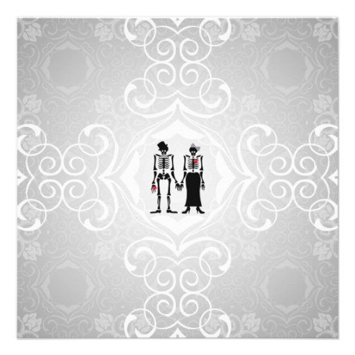 Gothic  Skeleton Bride & Groom Wedding Invitations