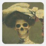 Gothic Skeleton Lady Sticker