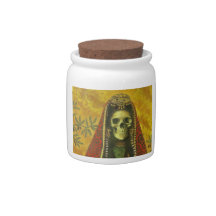 Gothic Skeleton Witch Candy Jar