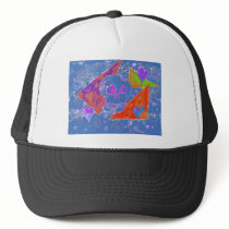 Gothic Skul pink orange blue hats