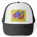 Gothic Skul pink orange yellow Trucker Hats