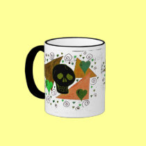 Gothic Skull black art by Wendy C Allen mugs